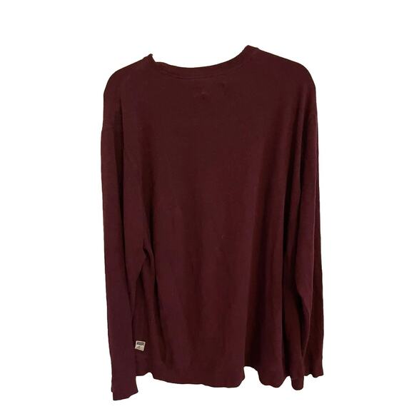 Surf Side Supply Sweater Mens 2XL Crew Neck Knit Burgundy Relaxed Fit Stretch - Picture 4 of 7
